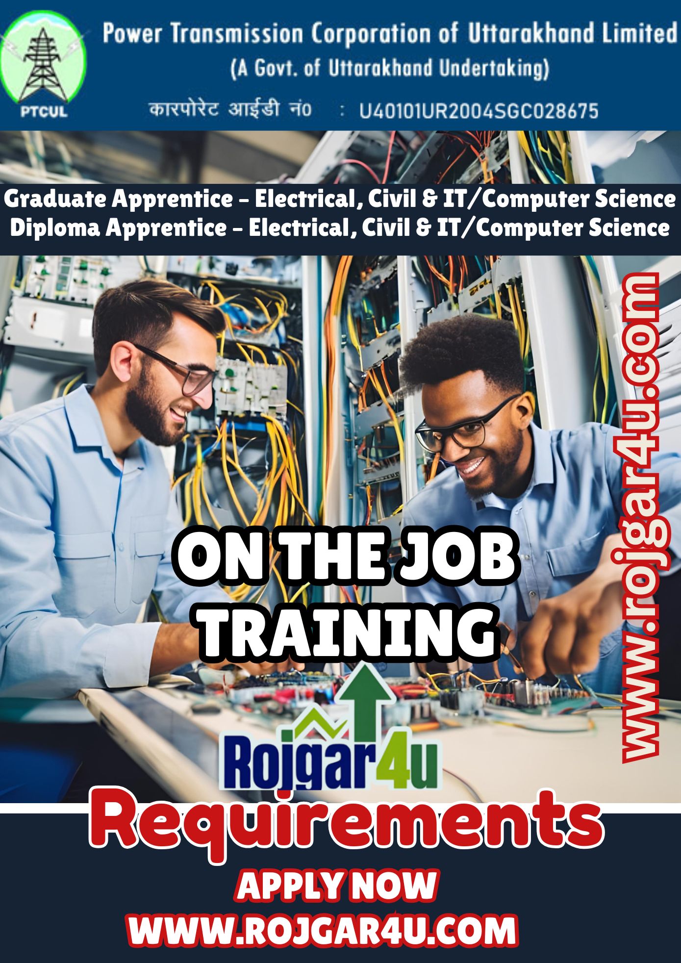 Engineering Graduate &amp; Diploma Apprentice required at Power Transmission Corporation of Uttarakhand Ltd. (PTCUL), Dehradun