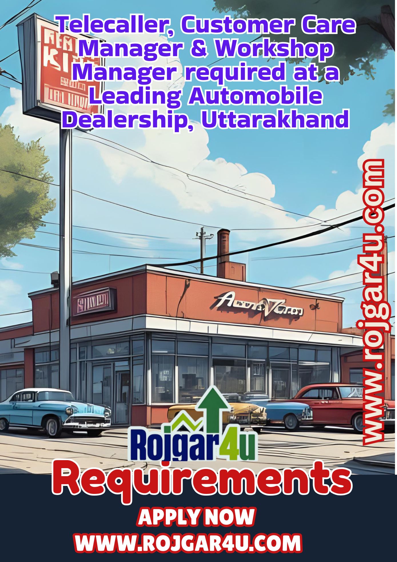 Exciting Job Openings in Automobile Dealership – Telecaller, Customer Care &amp; Workshop Manager Jobs in Uttarakhand | Apply Now!