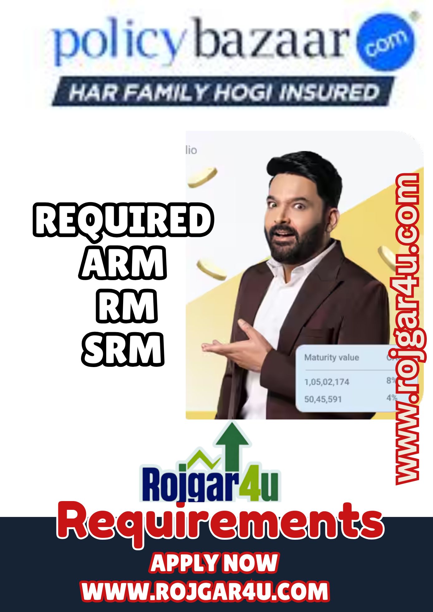 Policy Bazaar Partners में ARM / RM / SRM की भर्ती | Health Insurance Jobs | Uttarakhand &amp; Western UP | Apply Now
