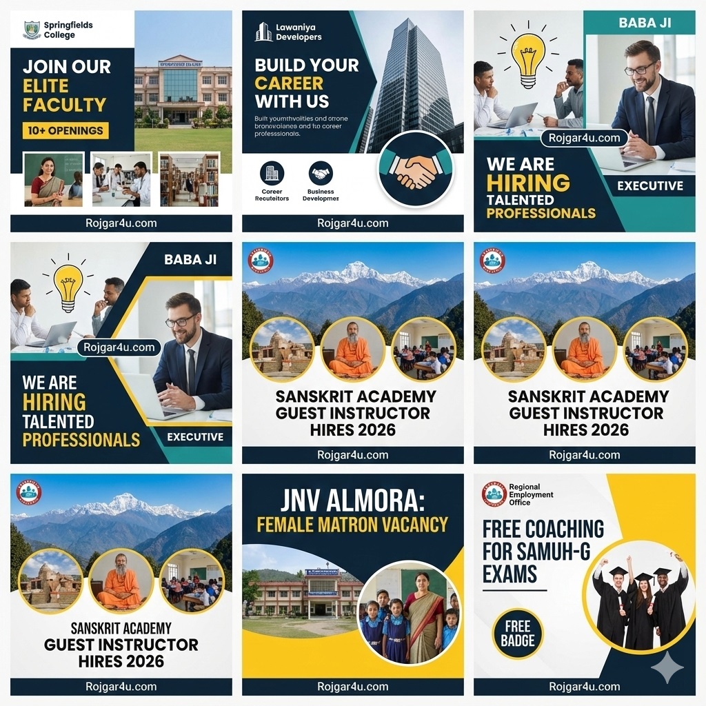 19/12/2025 Job Update: Apply for PGT Teachers, TGT Jobs, Sanskrit Teacher, Govt Jobs Uttarakhand, Marketing Executive, Office Manager