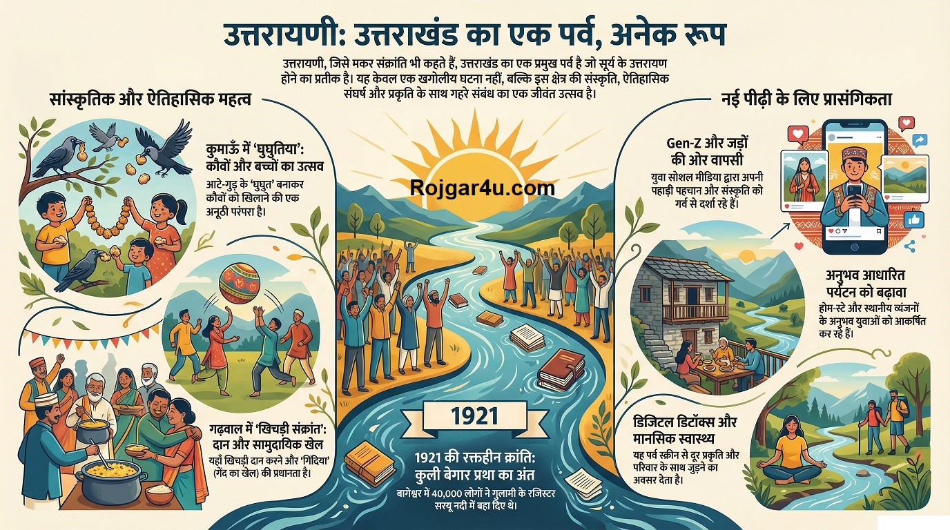 उत्तरायणी (घुघुतिया): उत्तराखंड का वह पर्व जिसने 1921 में इतिहास बदल दिया | शुभकामनाएँ 