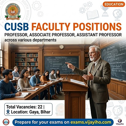 Professor / Assistant Professor at CUSB in Gaya, Bihar image