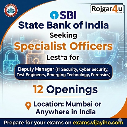 Deputy Manager (IT/Cyber Security) at SBI in Mumbai / PAN India image