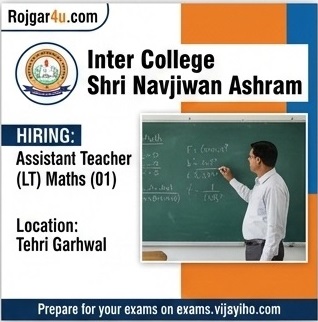 Assistant Teacher (LT) Maths at Inter College Shri Navjiwan Ashram in Tehri Garhwal image