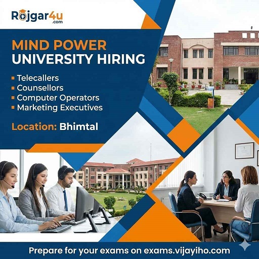 Direct Interview for Multiple Roles at Mind Power University in Bhimtal image