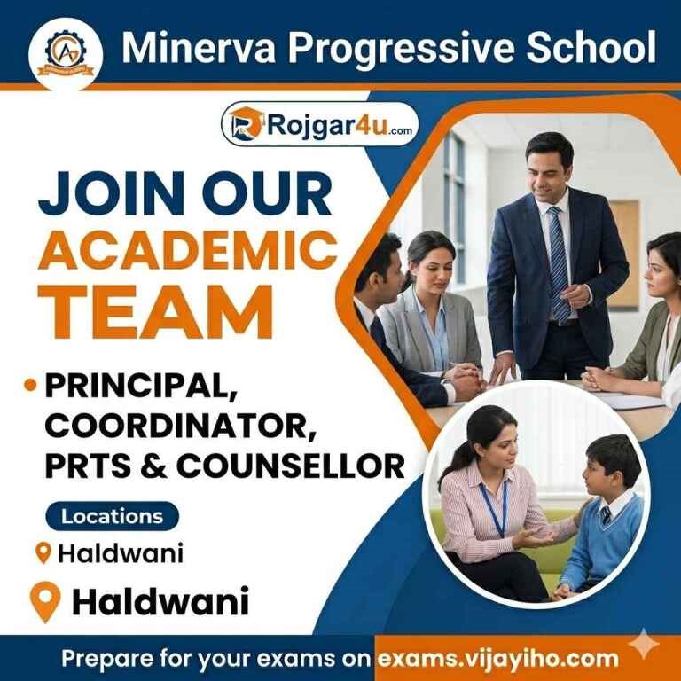 Principal and Teachers (Multiple Positions) at Minerva Progressive School in Haldwani image