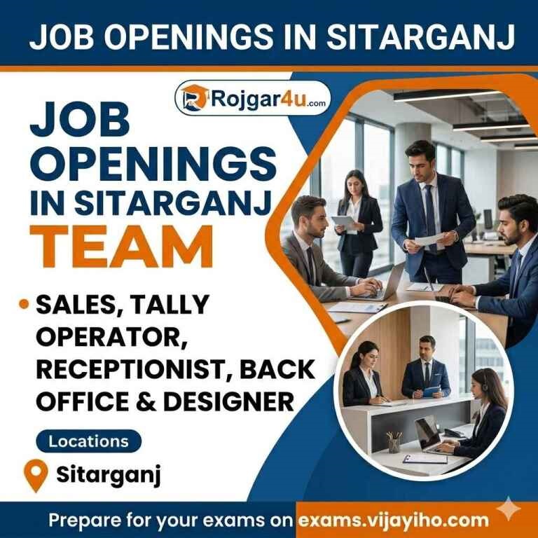 Sales and Office Staff (Multiple Positions) at Sitarganj Local Entities in Sitarganj image